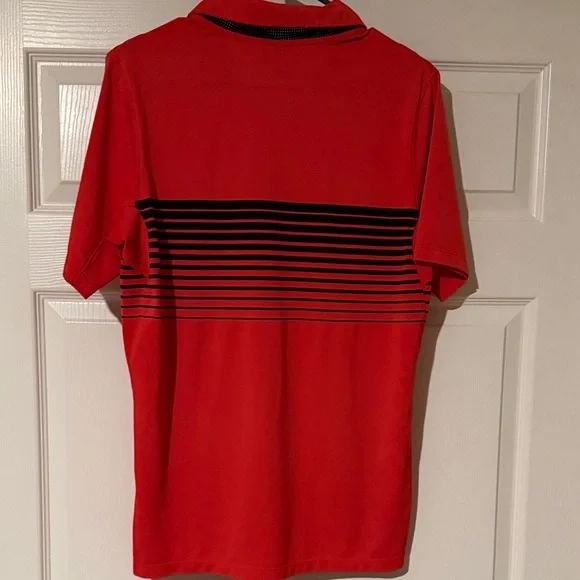 Nike Golf Men's Red TPC Sugarloaf Polo with Black Stripes - Picture 5 of 5